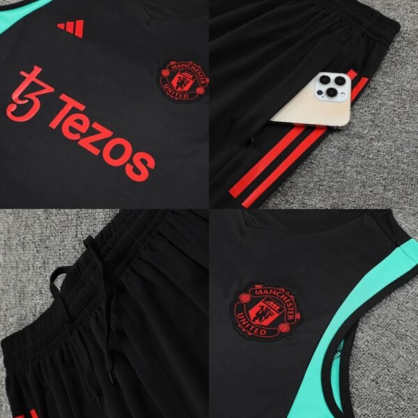 MAN UNITED DARK BLACK(SLEEVELESS TRAINING KIT) - Image 2