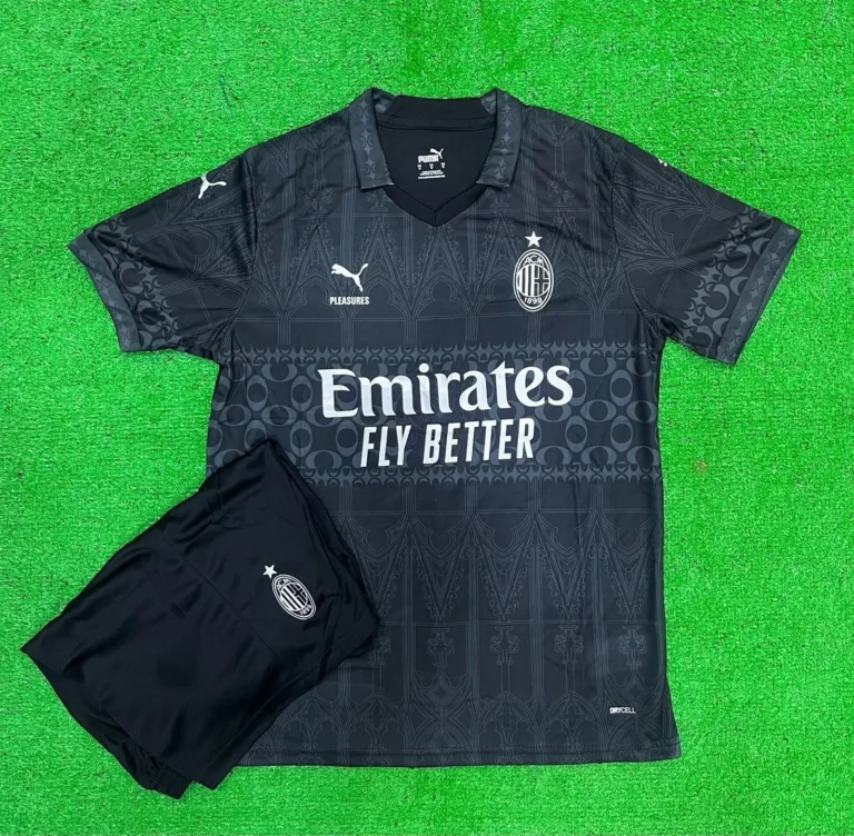 AC Milan X Pleasures Black Kit with Shorts 2024