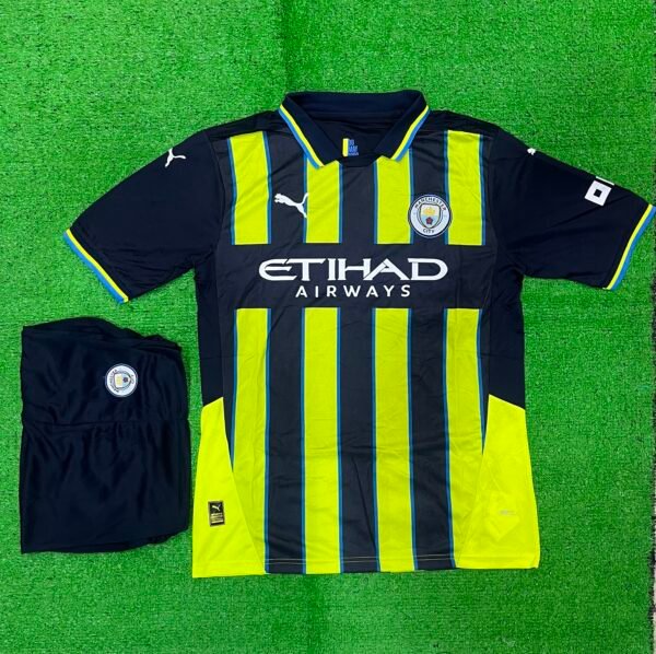 MANCHESTER CITY AWAY  24-25 JERSEY KIT JERSEY AND SHORTS