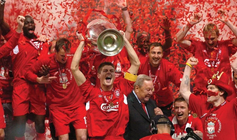 10. Steven Gerrard – Liverpool 2005 Champions League Jersey