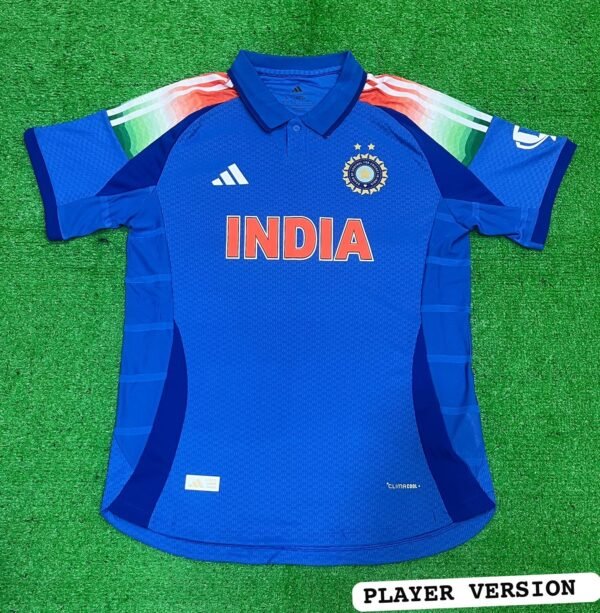 INDIA ODI 2024 CHAMPIONS TROPHY CRICKET JERSEY PLAYER VERSION