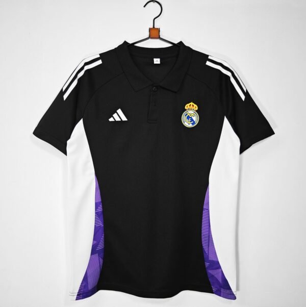 Merengues (RM) BLACK AND WHITE 24-25 POLO T SHIRT