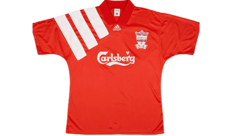 6. 1992–93 Liverpool Home Kit (Adidas, First Premier League Season)