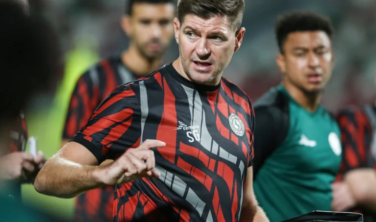 6. Al Ettifaq Red and Black Jersey – Gerrard Style