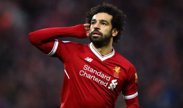 7. 2017–18 Liverpool Home Kit (Deep Red with White Collar)