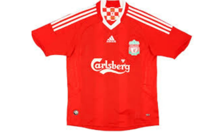 8. 2008–10 Liverpool Home Kit (Red Check Pattern)